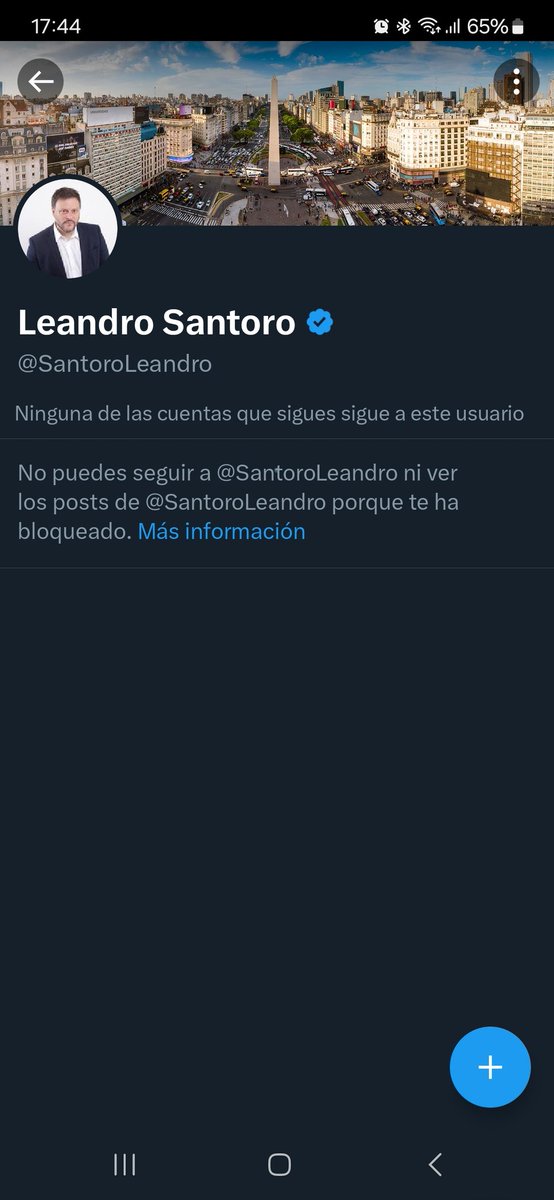 Jajaja el ¿compañero? Santoro Leandro me bloqueó quién sabe por qué!!