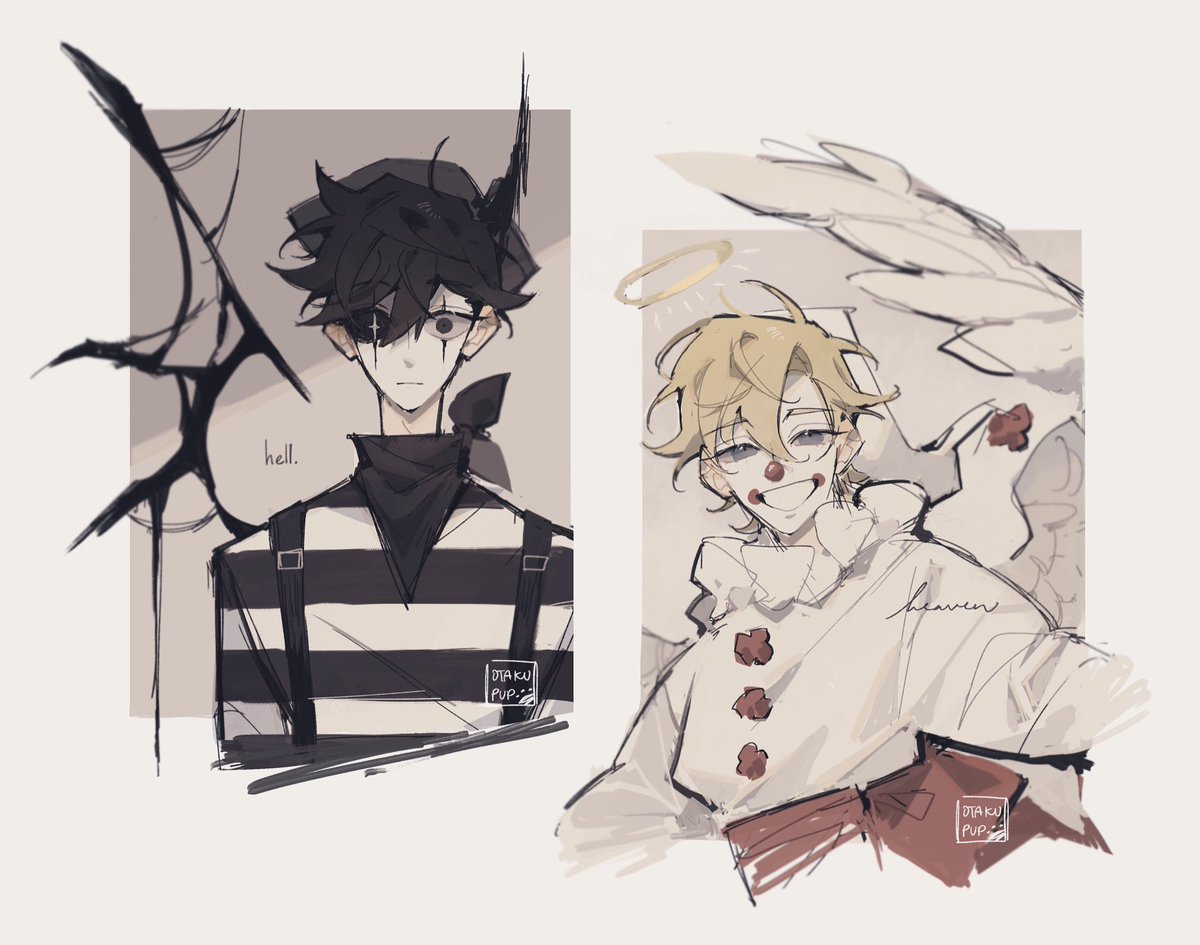 [OC] Me stuck in limbo to see em both 🙋‍♀️❤️❤️❤️❤️ #otakupup