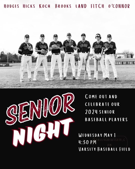 LebanonHSBaseball (@lebanonhsbase23) on Twitter photo Join us tomorrow night for our Senior Night presentation beginning at 430pm. We will honor our 7 seniors and their families.
<a href="/mitch_hodges12/">Mitchell Hodges</a>
<a href="/TreyHicks2024/">Trey Hicks</a>
<a href="/kylekoch2024/">Kyle Koch</a>
<a href="/kylebrooks44/">kyle brooks</a>
<a href="/RyanLandx/">Ryan Land</a>
<a href="/_benfitch/">Ben Fitch</a>
<a href="/kyle_oc_6/">Kyle OConnor</a> Join us tomorrow night for our Senior Night presentation beginning at 430pm. We will honor our 7 seniors and their families.
<a href="/mitch_hodges12/">Mitchell Hodges</a>
<a href="/TreyHicks2024/">Trey Hicks</a>
<a href="/kylekoch2024/">Kyle Koch</a>
<a href="/kylebrooks44/">kyle brooks</a>
<a href="/RyanLandx/">Ryan Land</a>
<a href="/_benfitch/">Ben Fitch</a>
<a href="/kyle_oc_6/">Kyle OConnor</a>