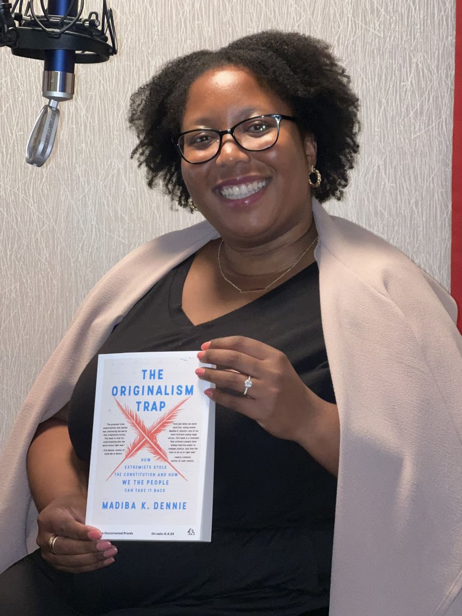 Ya girl was in the studio today droppin bars* and recording the audiobook for The Originalism Trap! Preorder now so you can read or hear me read to you penguinrandomhouse.com/books/735353/t… *by 'bars' I mean devastatingly incisive legal analysis with my trademark blend of scholarship & sass