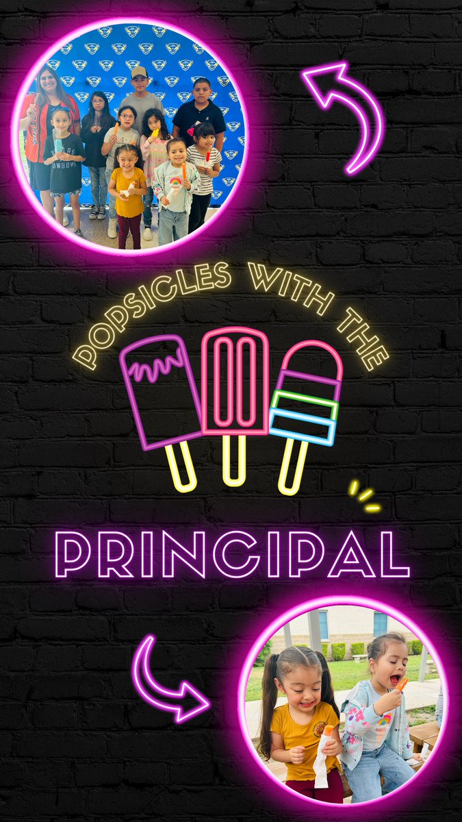💙💛Congratulations to our fellow Falcons who enjoyed “Popsicles with the Principal” today! Each day 5 winners will be selected during a daily attendance raffle! 💛💙