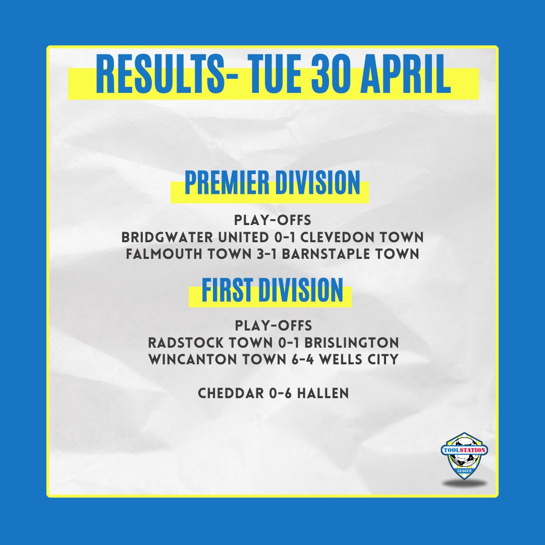 RESULTS | The final scores from tonight's play-offs and one game in the first division 👍