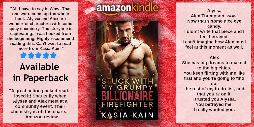 #Kindle $2.99 ~ also avail via #Paperback #Book

🔥🔥🔥🔥🔥🔥🔥🔥🔥🔥🔥🔥🔥🔥🔥
Stuck with My Grumpy Billionaire Firefighter by Kasia Kain amzn.to/3UehE5m
'I loved everything about this story.'

#Billionaires #Romance #eBooks
#Romantic #Suspense #GreatReads #AmReading