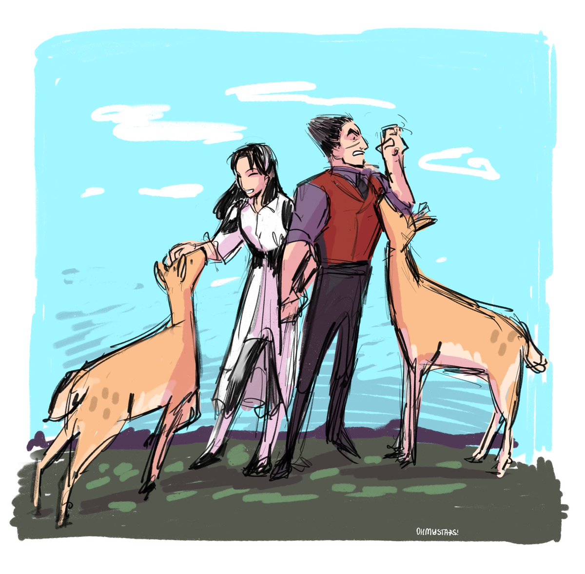 Jun makes Kazuya experience nature and feed some deer. He isn’t happy but that’s what he gets for marrying an eco activist.

#tekken8 #kazjun #kazuyamishima #junkazama