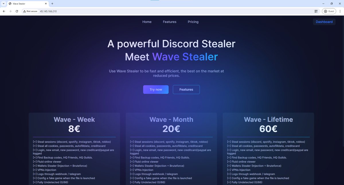 NDA0E's tweet photo. Found origin IP used to host #WaveStealer #C2 wavebysudryez[.]fr:  

45[.]145[.]166[.]210 #AS207992 @FeelB_SARL @hexanode

Any abuse reports sent to abuse@feelb.]fr would be appreciated. https://t.co/jLAM2FK87F