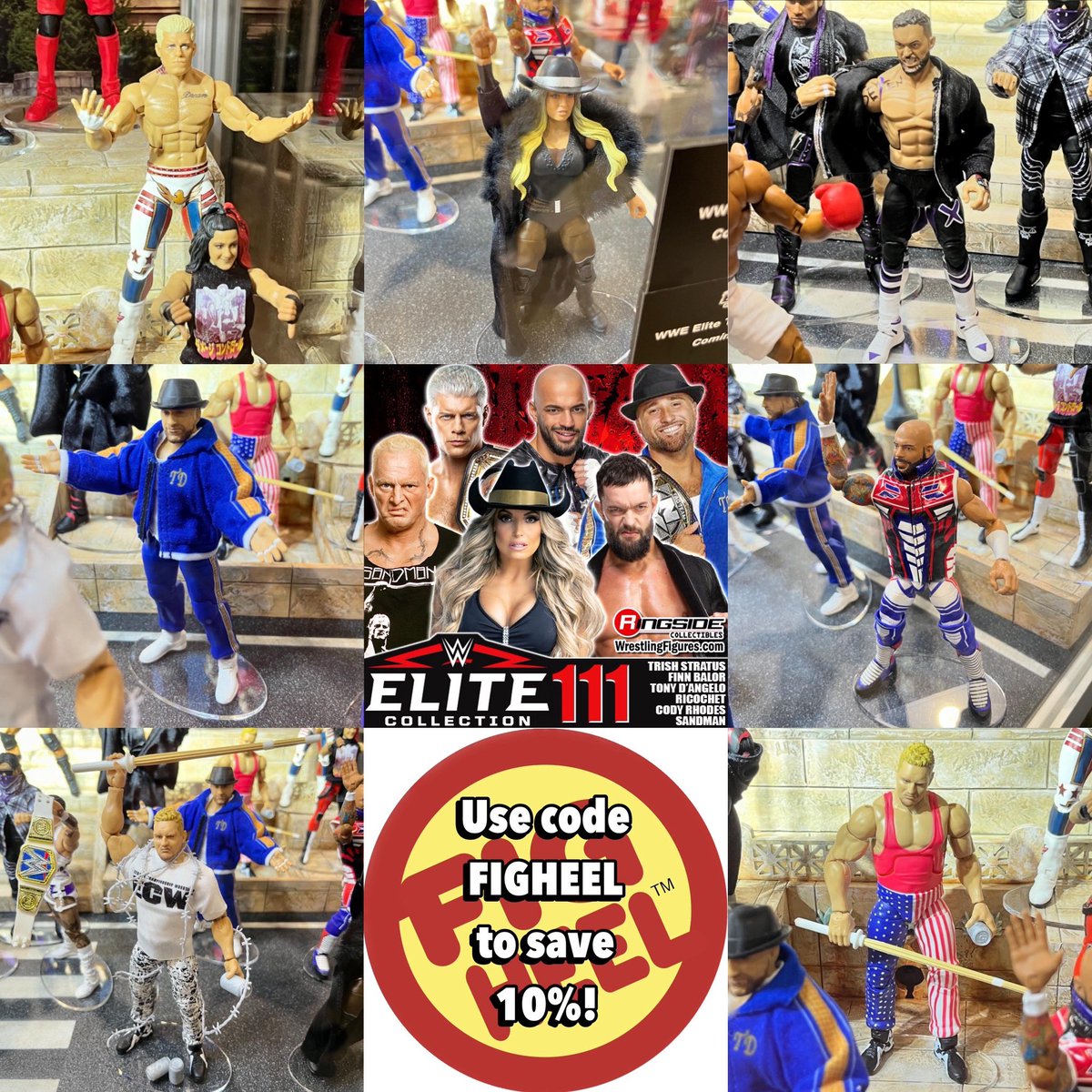 Pre-Order WWE Elite 111 on @ringsidec & use code FIGHEEL to save 10%!

#figheel #actionfigures #toycommunity #toycollector #wrestlingfigures #wwe #aew #njpw #tna
