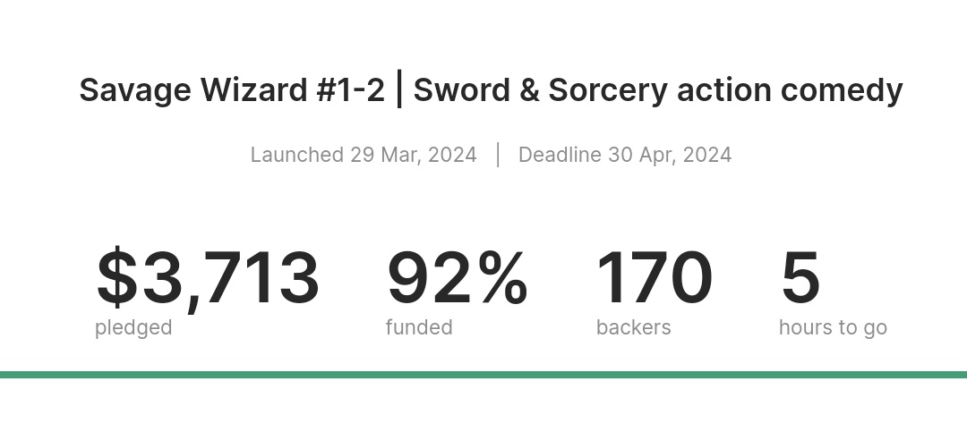 $287 left to go! We're close but so is the deadline ⏳ Savagewizard.com