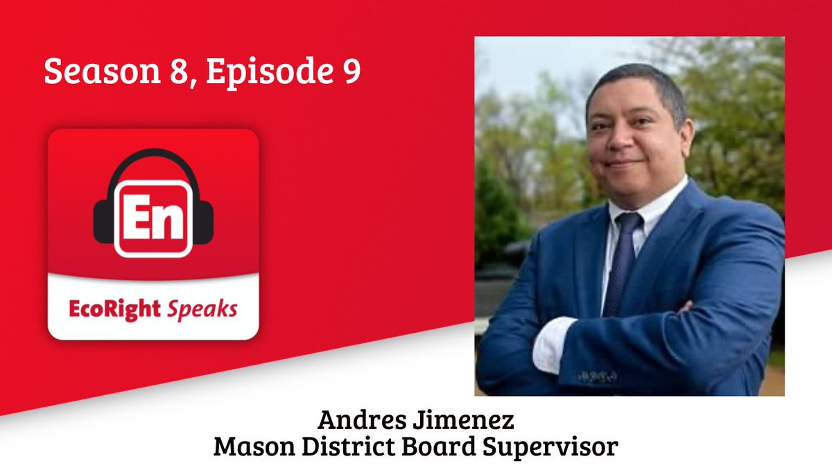 #EcoRight Speaks 🎙️ podcast drop! @MasonSup_Andres Listen=>open.spotify.com/episode/3Q71fn… Meet Andres Jimenez, the current Supervisor for Fairfax County, VA's Mason District. Jimenez talks w/ us about climate & other environmental issues at the local level. #Virginia #localgov…