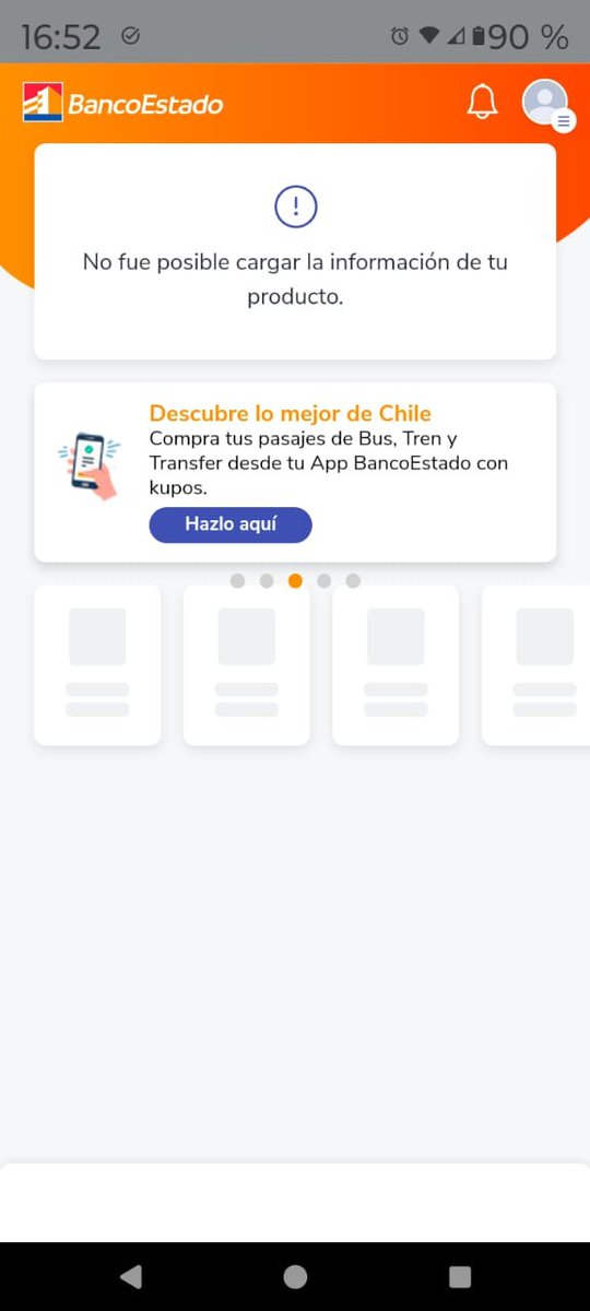 #BancoEstado @bancoestado No se puede acceder a la banca en línea y la app no carga la info. No he querido ni intentar pagar mis cuentas usando el BE Pass, porque no quiero quedar a mitad de proceso.