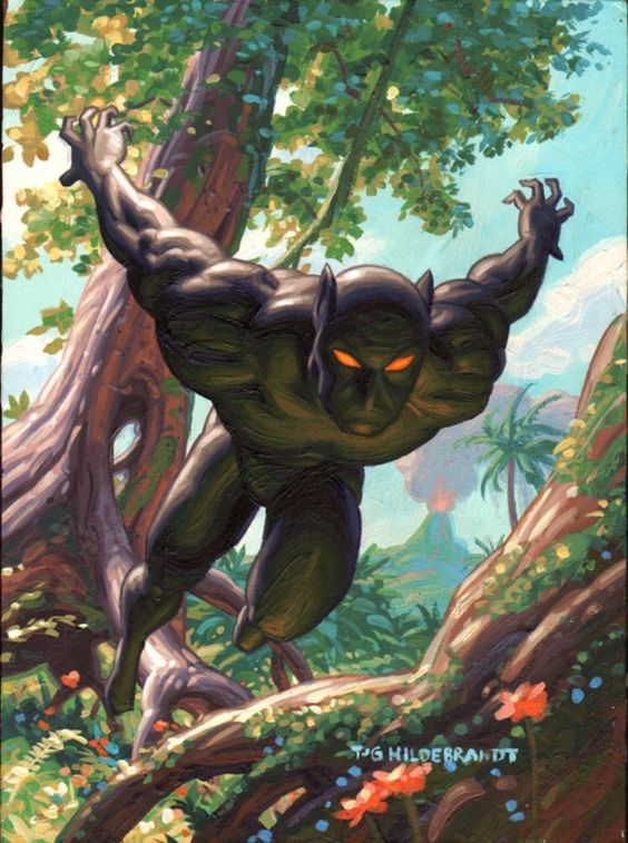 #blackpanther artwork by #tim & #greg #Hildebrandt