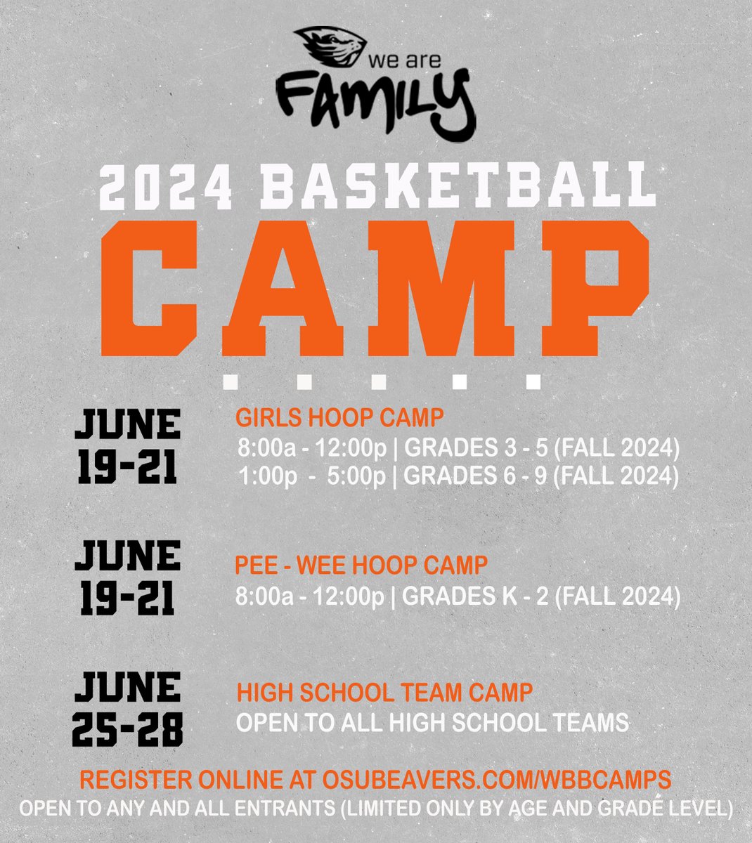 Grow with us 📈 Make sure to register for our summer camps while we have spots remaining! #GoBeavs 🔗 osubeavers.com/WBBCamps