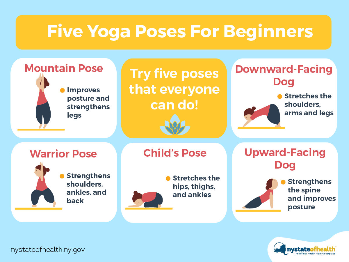 Decompress with these yoga poses! Yoga incorporates meditation, breathing, and movement to improve our mental well-being. #HealthTipTuesday #HealthyLife #Yoga