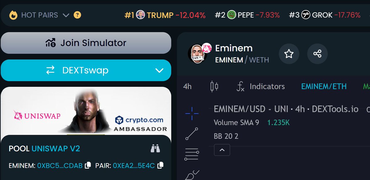 $EMINEM 

🎙️Please Stand Up ! 
Dextools / Socials / Website   UPDATED !

More to come ...
💬t.me/EMINEMcommunity

🌐eminemeth.com

$TRUMP $PEPE $GROK