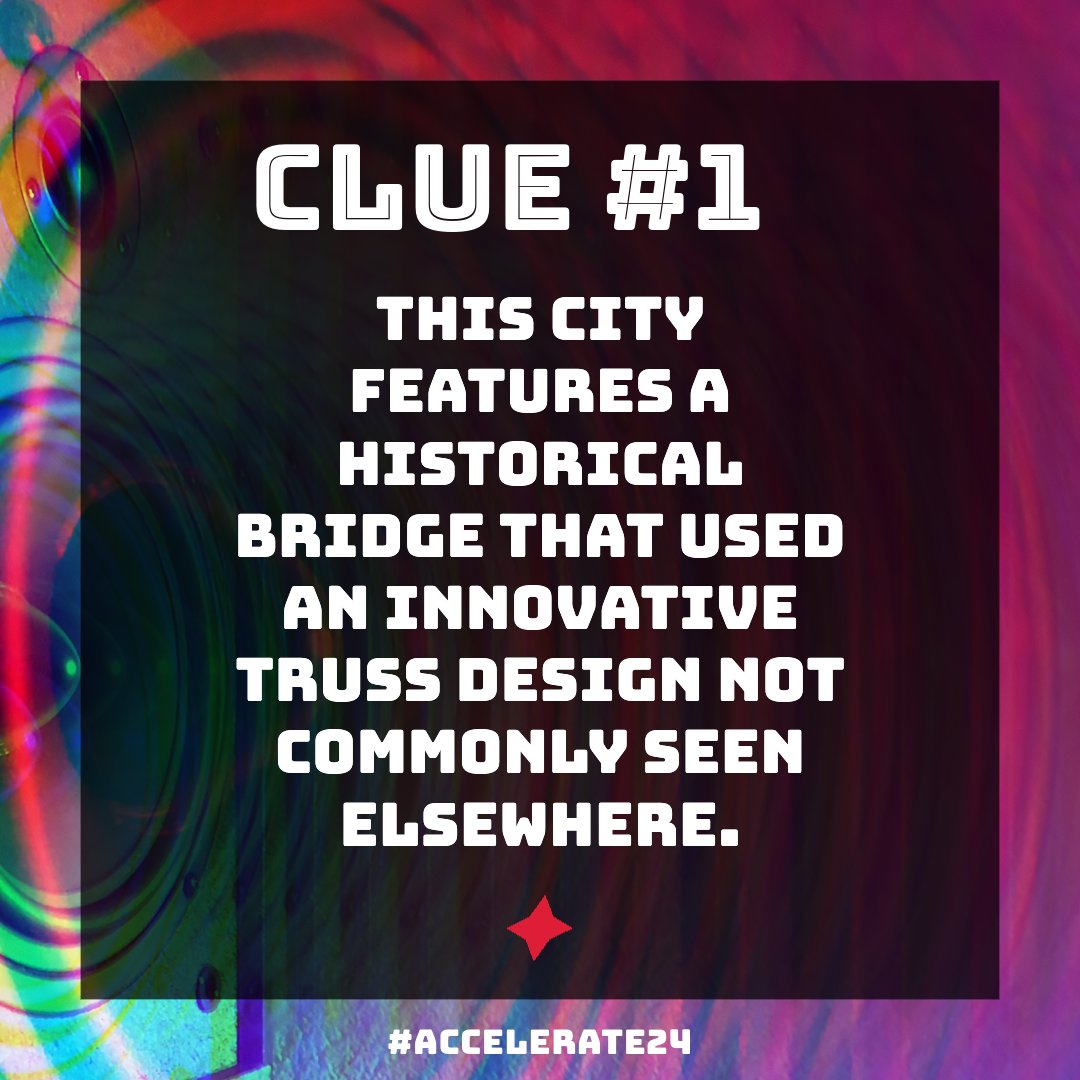 🌟 Can you unveil the mystery? 🌟 Join us on a cryptic journey to discover the location of Accelerate24! Solve the clues to guess the city! Here is our first clue. 🌉  Drop your answer in the comments! #MysteryCity #Accelerate24