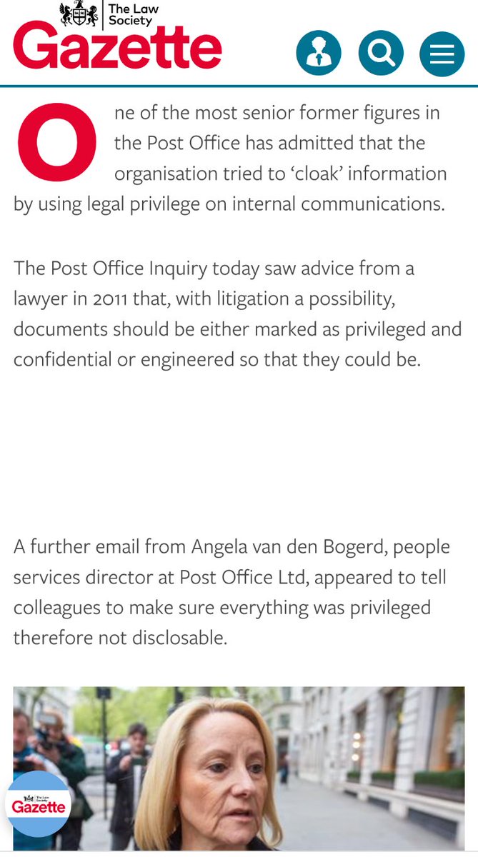 So it was a total cover up!
She should be in prison ..
Bogerd cascaded this information down to colleagues, telling them to preserve all documents and ‘mark communications in relation to these cases as legally privileged and confidential
