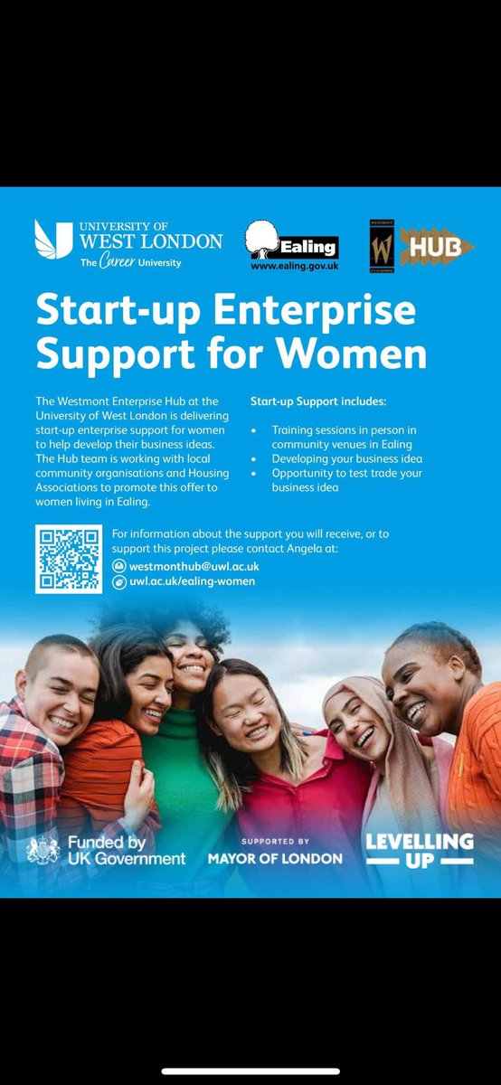 #NorwoodGreen & #Southall residents - Calling all women residents in Ealing! Do you have a business idea that you would like to develop? Yes? Westmont Enterprise Hub have the perfect free business support programme for you. Contact: westmonthub@uwl.ac.uk #EalingWomen