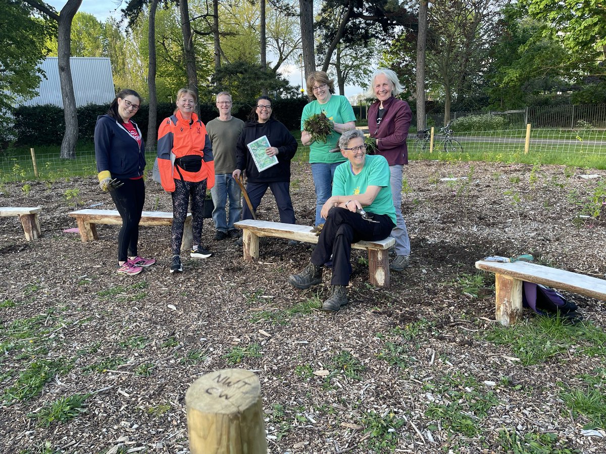 Our 1st official Tiny Forest weeding session this eve, tree keepers & some of the general volunteers came along too! @Earthwatch_Eur @MayorofBromley0 @idverde_Bromley @LBofBromley 🧤💚🧤💚