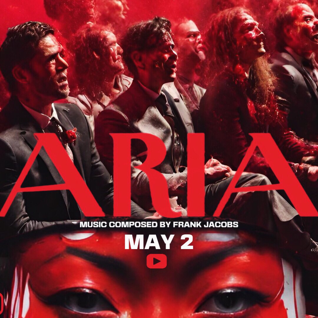 Aria (2024) World Premiere Exclusively on YouTube Thursday, May 2nd @2pm. 
Terror strikes the Chénier Opera House in Paris and a diva take’s vengeance. 
youtube.com/@frankjacobsmu…

#aria, #filmmaker, #indiefilm, #director, #producer, #indiehorror, #operafan, #filmcomposer, #horror