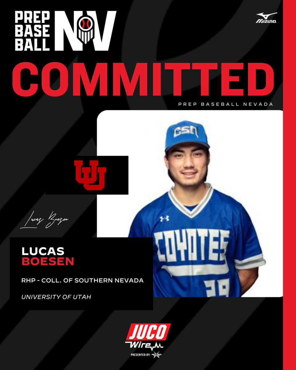 🚨𝐂𝐎𝐌𝐌𝐈𝐓𝐌𝐄𝐍𝐓 𝐀𝐋𝐄𝐑𝐓🚨 CSN right-hander Lucas Boesen has announced his commitment to the University of Utah. 👤 loom.ly/HV-nqSQ | @lucas_boesen