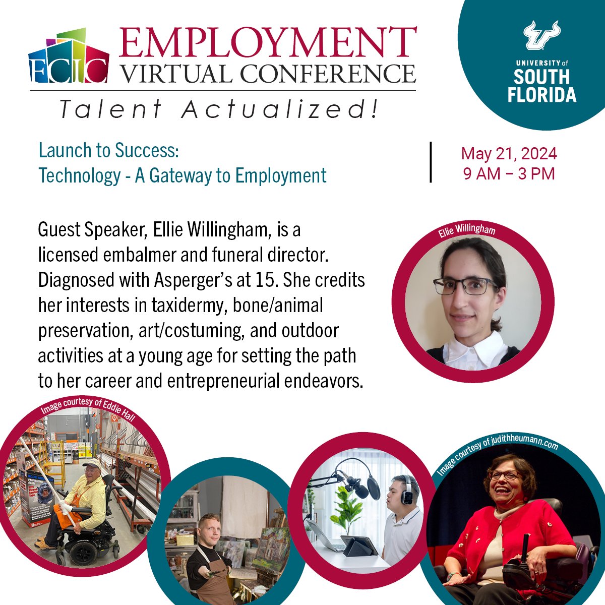 Meet Ellie Willingham, a licensed embalmer and funeral director, and one of the guest speakers for this year's Employment Virtual Conference: Talent Actualized on May 21, 2024. 

To register visit: tinyurl.com/EVC-2024

#EmploymentConference #DevelopmentalDisability #DD