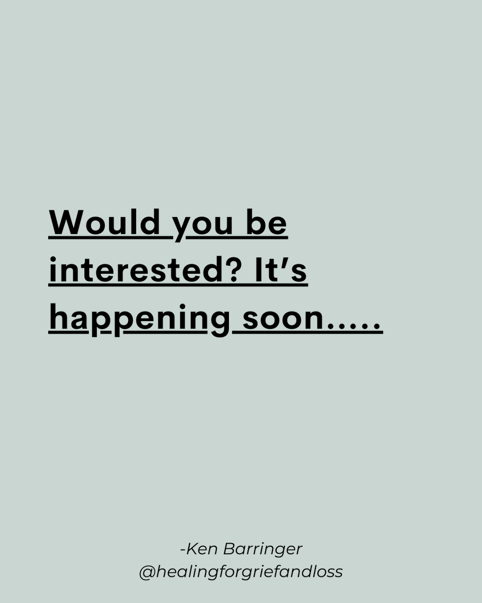 Stay tuned.... It's coming....

Would you be interested? Let me know in the comments below. 

--
--
--

#lossandlaughter #griefandhealing #grieftherapist #griefcounselor #massachusettstherapist #healingforgriefandloss