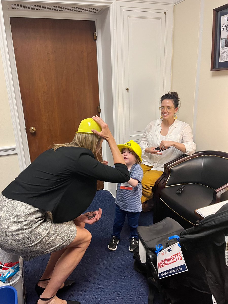 Made a new friend at work today! Jude was in Washington with his parents, and he made great points about what Congress should be doing to support @ZEROTOTHREE's efforts to help families with young children succeed.   Jude even gave me a new hat – talk about a pro!