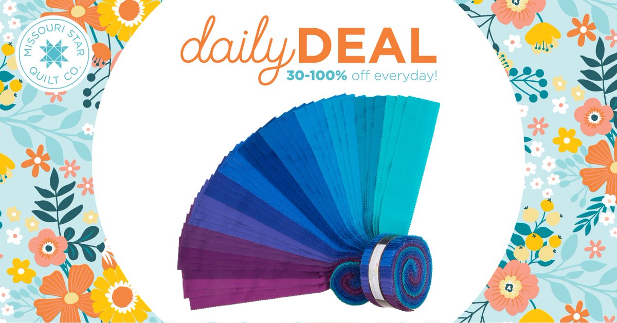 Make your next project as pretty as a peacock with today’s Daily Deal, Kona Cotton - Peacock Palette Roll Up! Vivid blues and vibrant purples are sure to make any peacock envious. Shop now: bit.ly/49TBR5f (Valid 05/01/24 while supplies last)