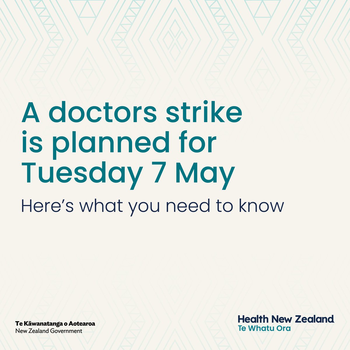 Some of our Resident Medical Officers (doctors) have notified us of strike action from 7:00am Tuesday 7 May to 8:00am Wednesday 8 May. If the strike proceeds, all emergency departments will remain open and hospital patients will receive safe care.