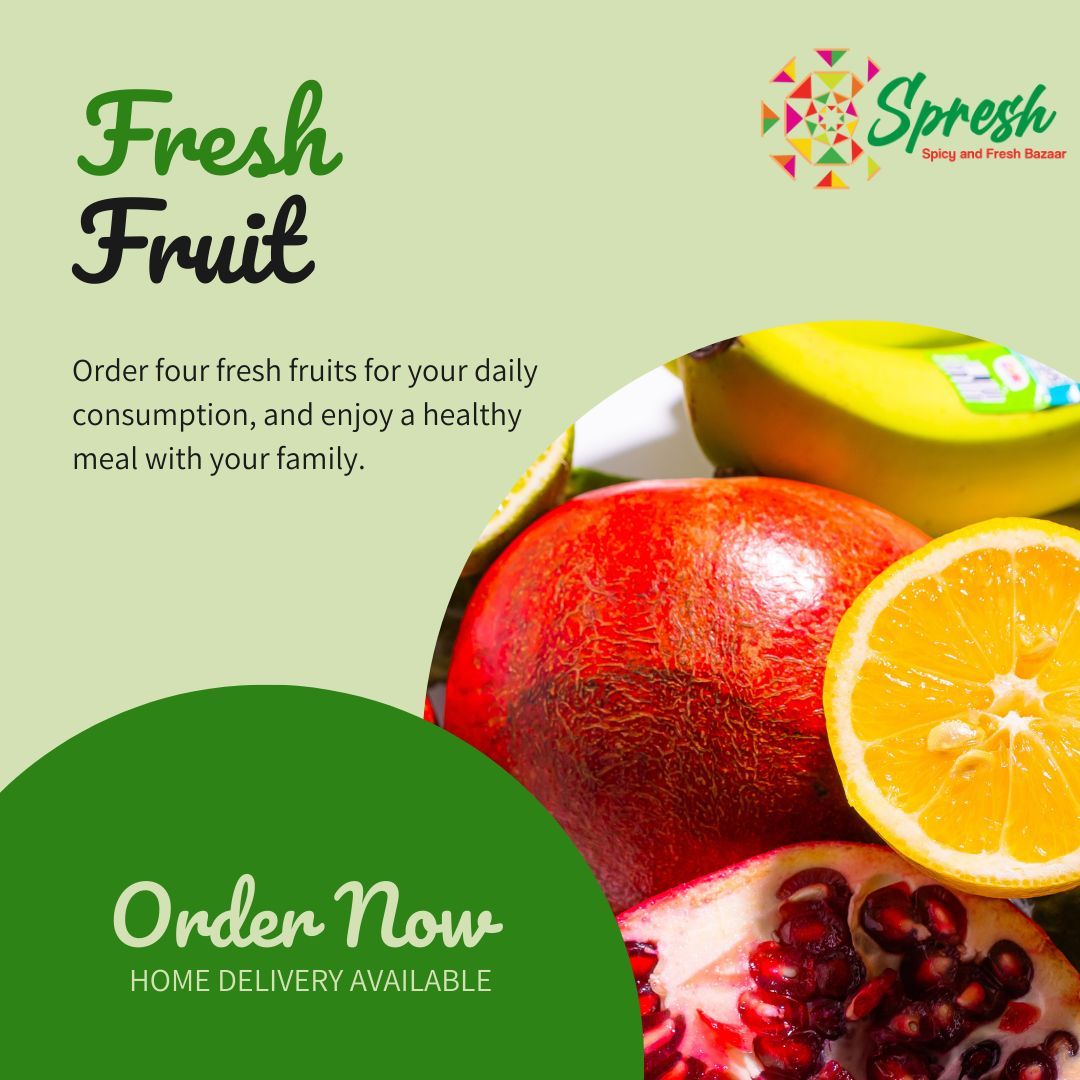 Freshness delivered to your door! 🍎🚚 Explore the vibrant variety of fresh fruit at Spresh and enjoy the convenience of home delivery. #FreshFruit #HomeDelivery #SpreshGrocery #ConvenienceAtYourDoor