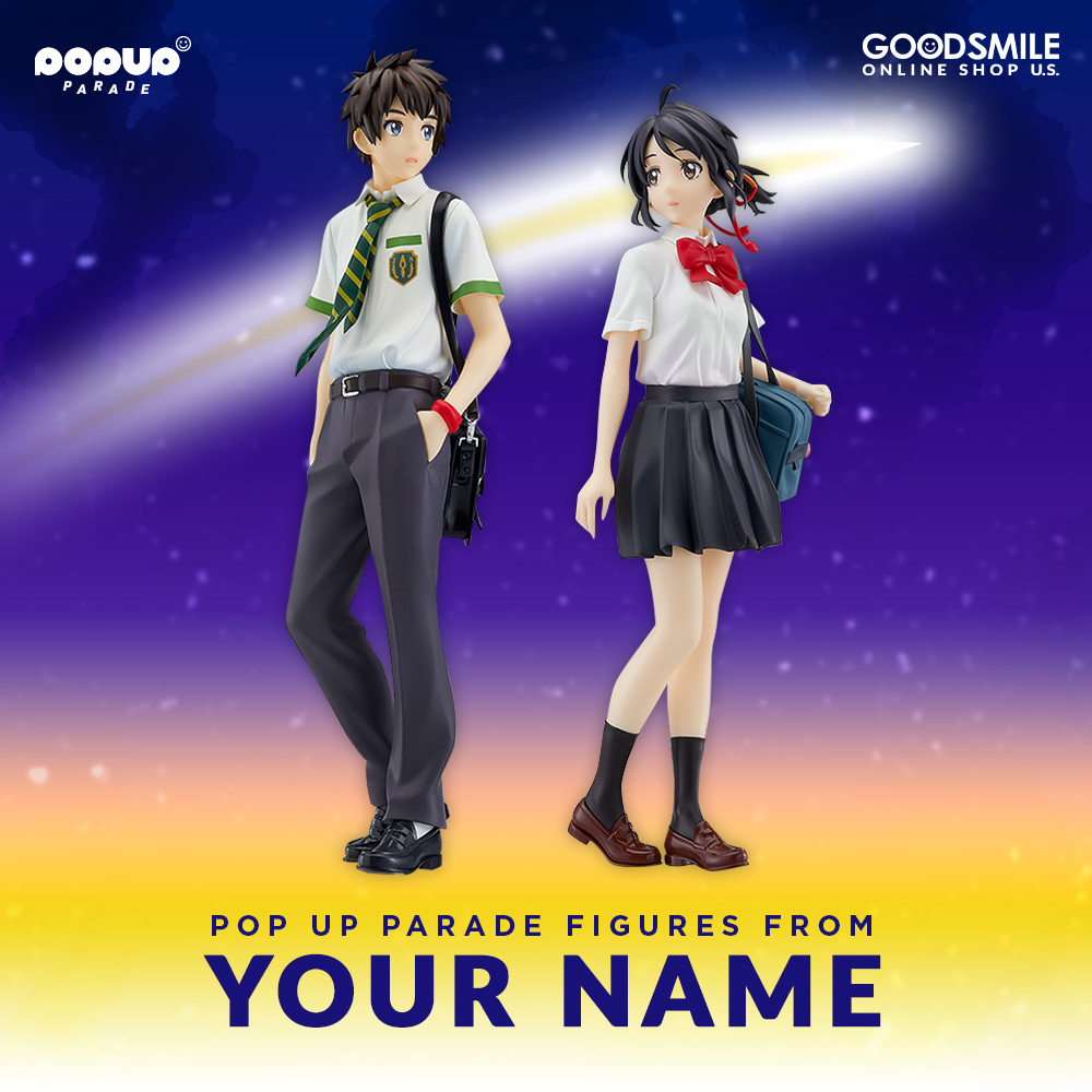 Celebrate the timeless romance of Your Name. with POP UP PARADE Taki Tachibana and more figures from the unforgettable film, in-stock now to add a touch of magic to your display! Shop: s.goodsmile.link/hL8 #YourName #Goodsmile