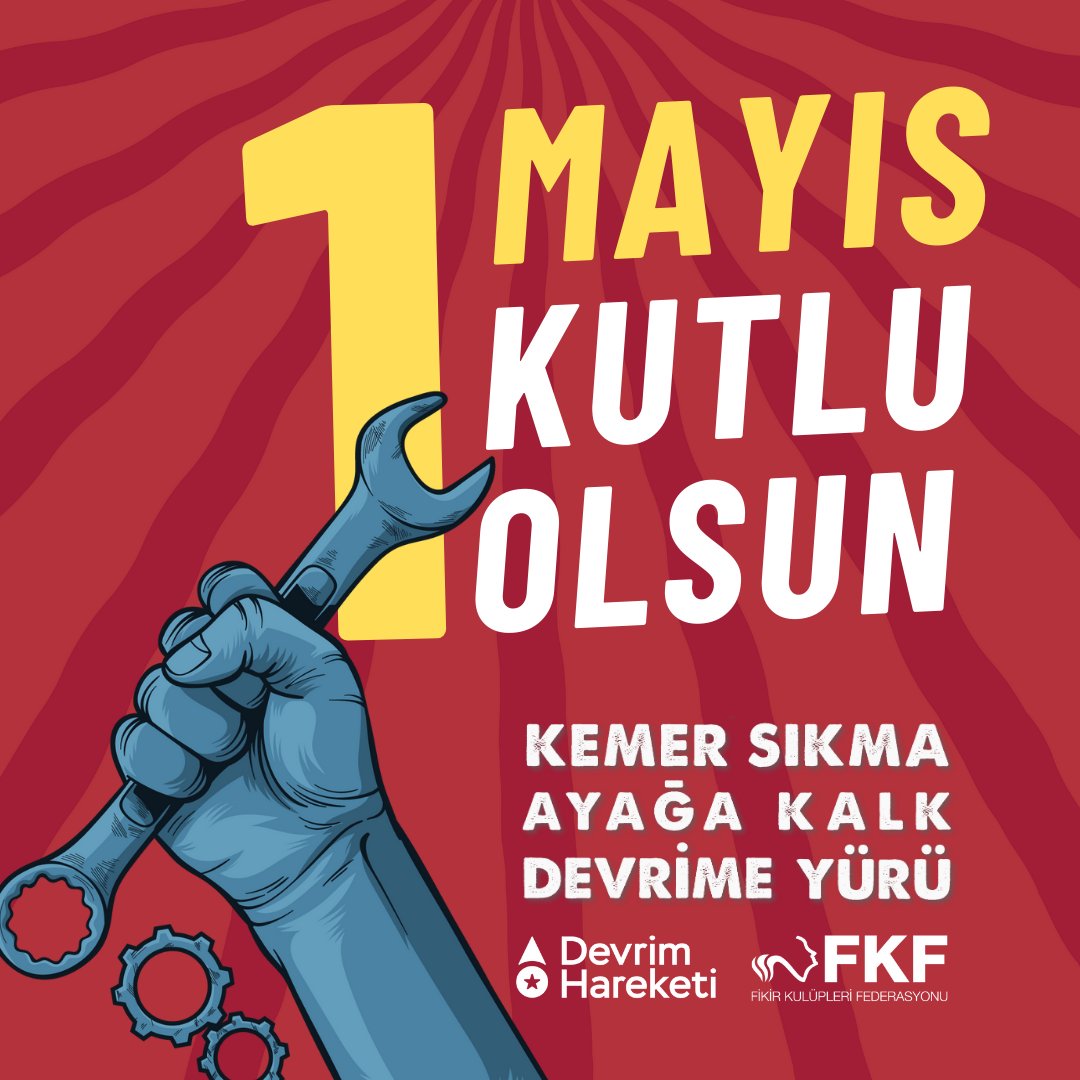 Yaşasın 1 Mayıs
Yaşasın Devrim

İşçi sınıfının uluslararası birlik, mücadele ve dayanışma günü kutlu olsun.

#1MAYIS #1Mayıs2024
