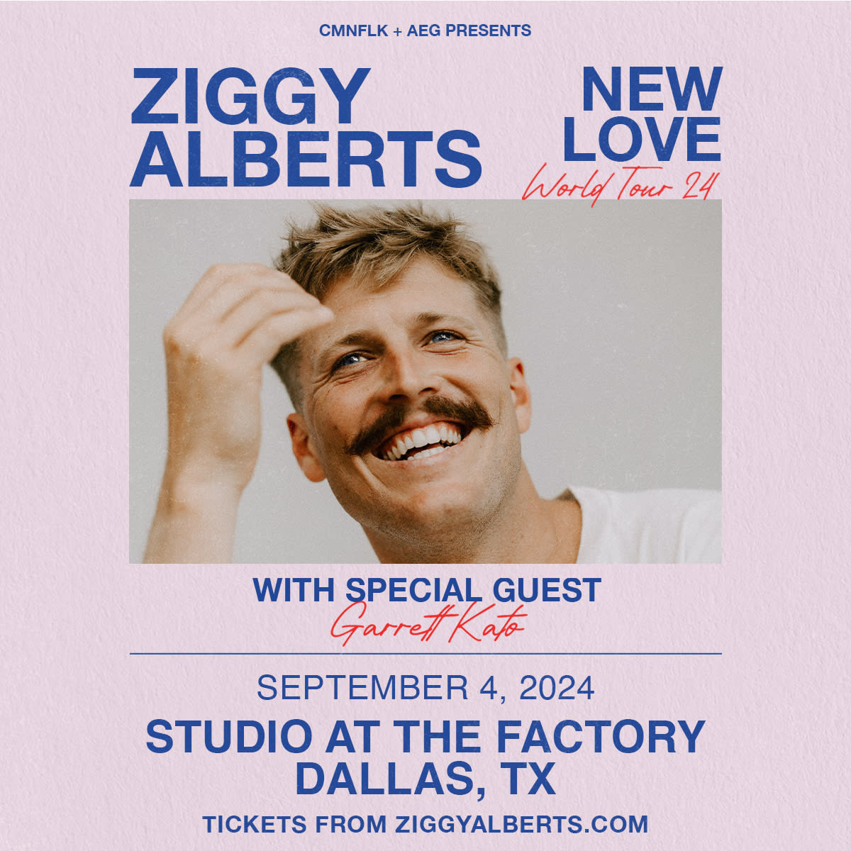 The Studio at the Factory (@studioatfactory) on Twitter photo SUPPORT ANNOUNCE: Garrett Kato is joining Ziggy Alberts in DALLAS <a href="/studioatfactory/">The Studio at the Factory</a> on September 4, 2024! Get your tickets NOW!
<a href="/garrettkato/">Garrett Kato</a> <a href="/ZiggyJanAlberts/">Ziggy Alberts</a> SUPPORT ANNOUNCE: Garrett Kato is joining Ziggy Alberts in DALLAS <a href="/studioatfactory/">The Studio at the Factory</a> on September 4, 2024! Get your tickets NOW!
<a href="/garrettkato/">Garrett Kato</a> <a href="/ZiggyJanAlberts/">Ziggy Alberts</a>