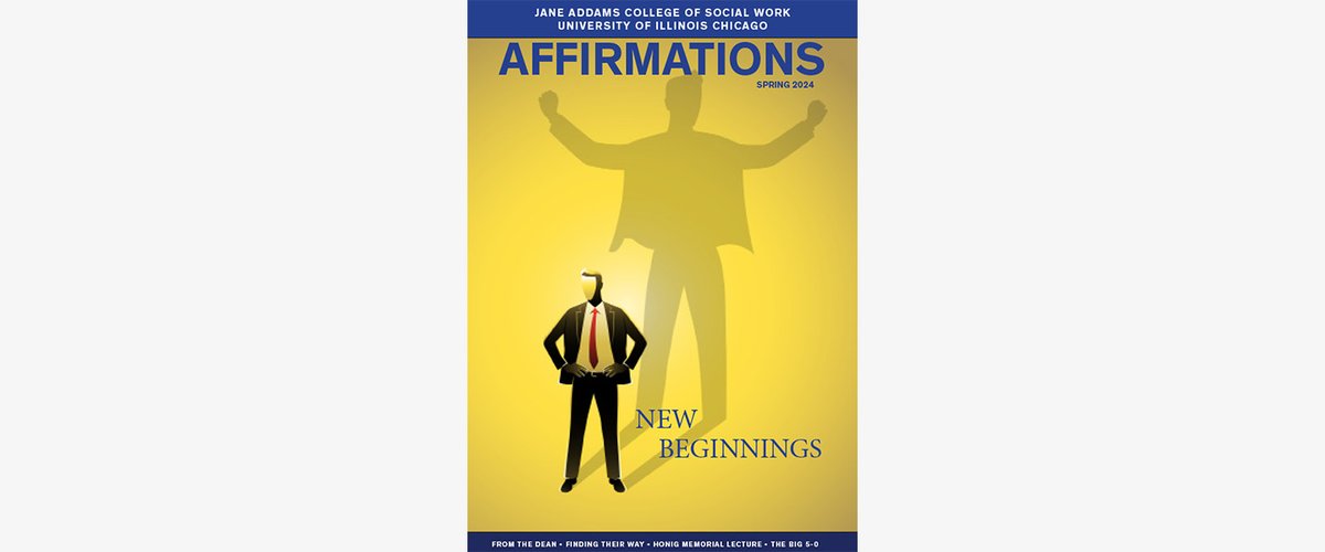 New beginnings is the theme of the Spring 2024 @janeaddamscoll’s issue of Affirmations. Highlights include the 28th Honig Lecture, a 50th JACSW reunion, & a program helping formerly incarcerated individuals piece their life back together. bit.ly/44plc8g