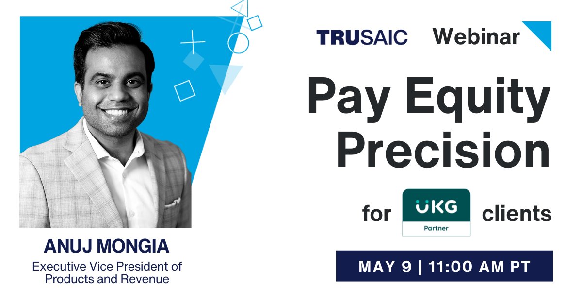 Calling all @UKGInc clients ready to embark on the journey to authentic #PayEquity! Join us for a specialized webinar hosted by our expert, Anuj Mongia. Tune in May 9 at 11 AM PT — register now >>> bit.ly/4aHst5Q