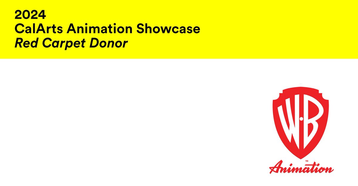 Along with Cartoon Network Studios, Warner Bros. Animation is also a Red Carpet Donor (among others) for the 2024 CalArts Animation Showcase.