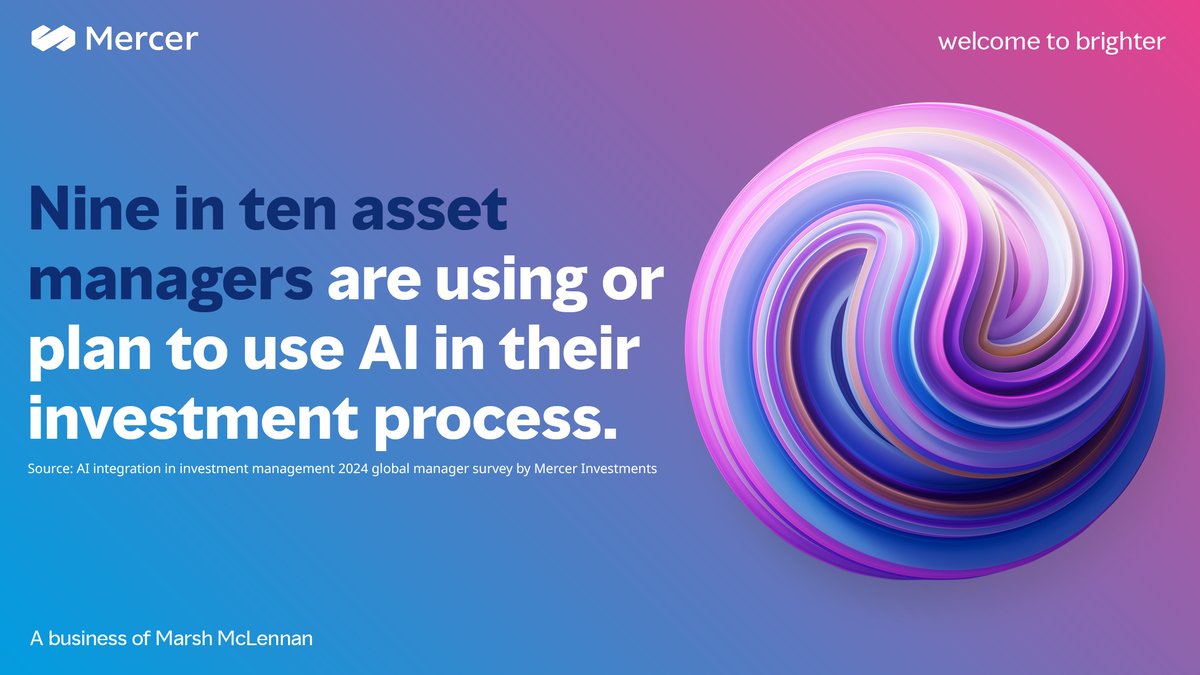 From our research, usage of #AI now extends far beyond the traditional cohort of quantitative managers, with 91% of asset managers either currently or planning to use AI as part of #investment strategy or asset class research. Find out more: bit.ly/44p766Z