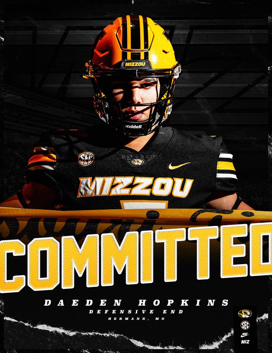 Committed!! @SwarmandPunish @coachbrianearly @MikeGant99 @JPRockMO @elitefootball @MizzouFootball @CoachDrinkwitz