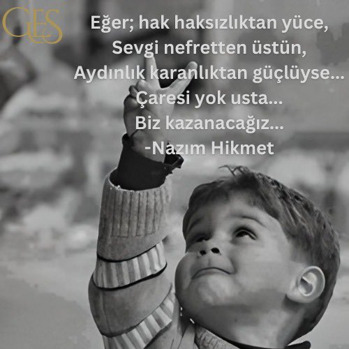 Eğer; hak haksızlıktan yüce, 
Sevgi nefretten üstün, 
Aydınlık karanlıktan güçlüyse... 
Çaresi yok usta... 
Biz kazanacağız... 
#nazımhikmet 
#1mayısişçiveemekçibayramıkutluolsun #1mayısişçiveemekçibayramı #1mayısemekvedayanışmagünü #1mayısişçiveemekçininbayramıkutluolsun