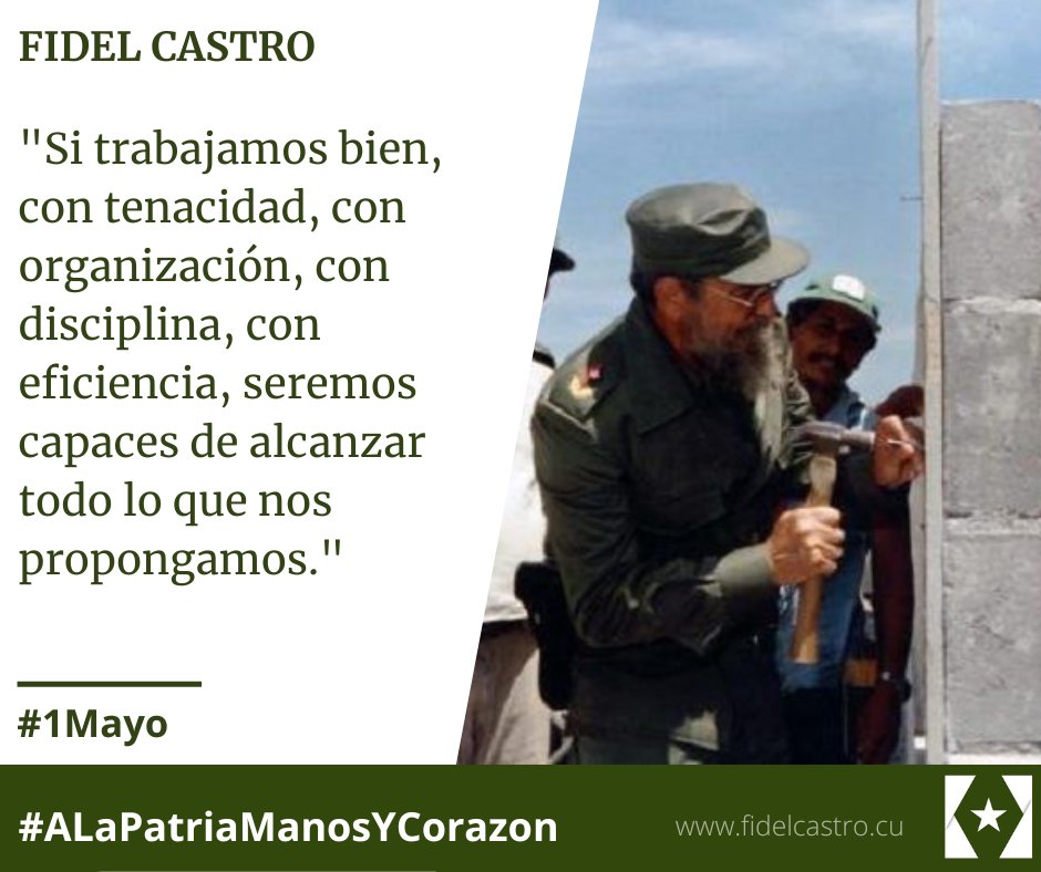 #ALaPatriaManosYCorazón #PorCubaJuntoCreamos #FidelPorSiempre #MtssCuba