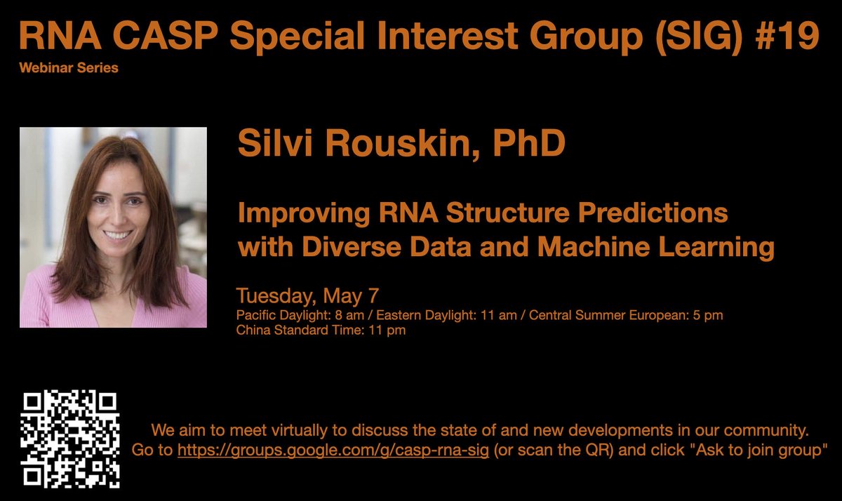 MarcinMagnus 🦋 @mmagnus42.bsky.social (@marcinmagnus) on Twitter photo Join our #19 webinar of a series on RNA structure, CASP-RNA-Sig: “Improving RNA Structure Predictions with Diverse Data and Machine Learning” by Dr. <a href="/SRouskin/">Silvi Rouskin</a> May 7, PDT8am/EDT11am Read more and join the Google group! hackmd.io/@mmagnus/rJ5Pv… <a href="/RachaelKretsch/">Rachael Kretsch</a> #rna #casprnasig Join our #19 webinar of a series on RNA structure, CASP-RNA-Sig: “Improving RNA Structure Predictions with Diverse Data and Machine Learning” by Dr. <a href="/SRouskin/">Silvi Rouskin</a> May 7, PDT8am/EDT11am Read more and join the Google group! hackmd.io/@mmagnus/rJ5Pv… <a href="/RachaelKretsch/">Rachael Kretsch</a> #rna #casprnasig
