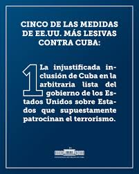 #EliminaElBloqueo
#CubaVsTerrorismo
#ConCubaNoTeMetas