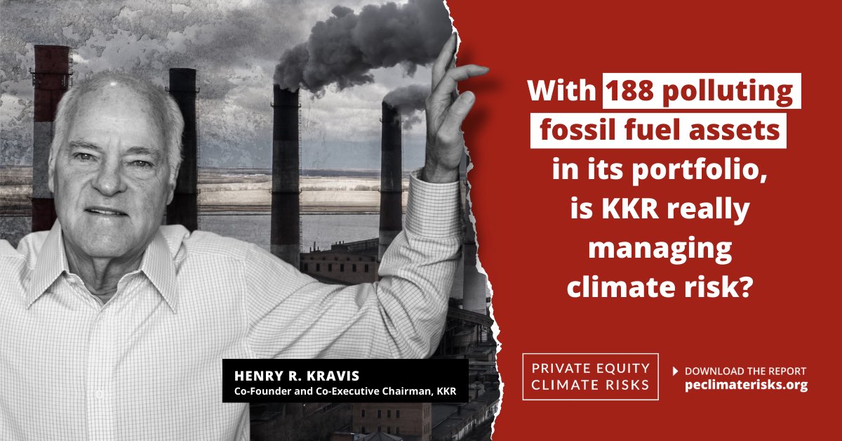 With investment in nearly 200 fossil fuel assets emitting roughly 93 million metric tons of greenhouse gasses annually, @KKR_Co’s emissions are 6,500 times higher than disclosed. The environmental and social repercussions of KKR’s investments can no longer be ignored. The need
