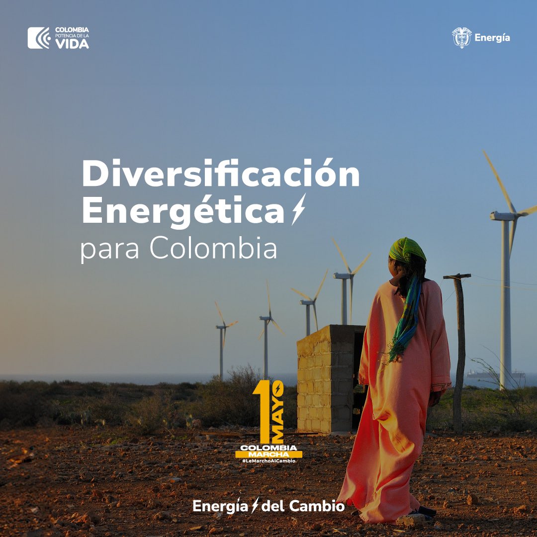 ¿El sistema eléctrico colombiano cuenta con 1782,32 MW provenientes de Fuentes No Convencionales de Energía Renovable? ✅ Verdadero, hemos fortalecido nuestro sistema con 733.24 MW para operación comercial y 1049,08 MW en pruebas. Yo #LeMarchoAlCambio este 1ro de mayo por la