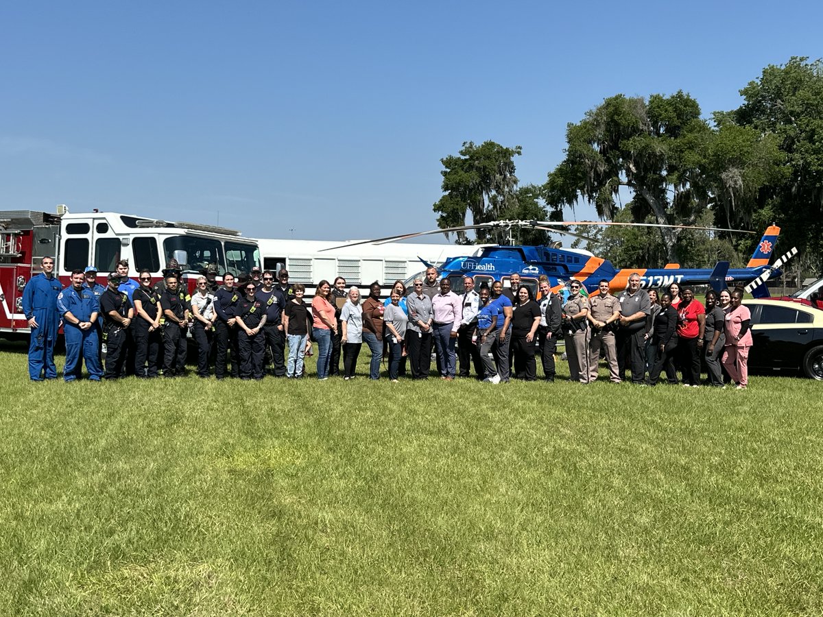 FDC conducted a disaster training event with several agencies, including the Florida Highway Patrol, @MCFRPIO, Shand's Life Flight, and the Marion County Dispatchers. The objective of this training was to evaluate response times and practice emergency response procedures to