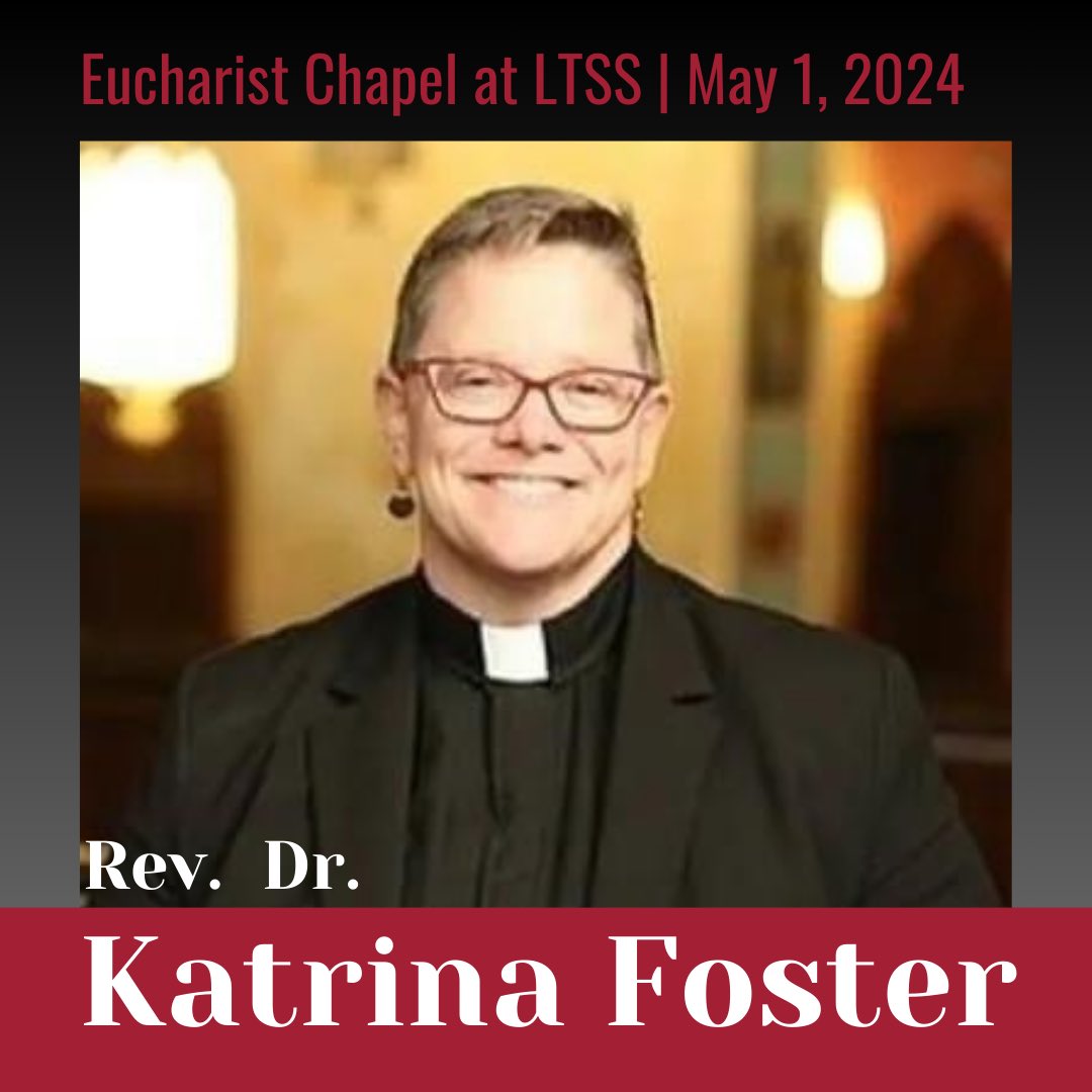 We welcome Rev. Dr Katrina Foster back to Southern for our final Spring Eucharist Wed MAY 1
 
The Pastor Foster is a native of Florida, earned a BA in Religion/Philosophy from Newberry College, an M.Div. from LTSS, &amp; a D.Min from Lutheran Theological Seminary of Philadelphia.