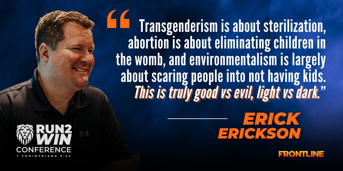 What our friend @EWErickson said at the #run2win2024 is spot on. These are not political issues, they are moral ones, and Christians cannot be silent.