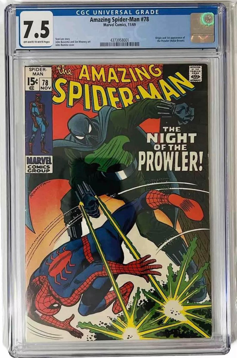 Upcoming:
Marvel Comics
Amazing Spider-Man
#78
CGC 7.5
1969
Origin & 1st app the Prowler (Hobie Brown)
📰🕸️

#marvel #marvelcomics #fantasticfour #comics #comicseries #CGC #comiccollector #comiccollection #spiderman #amazingspiderman #prowler