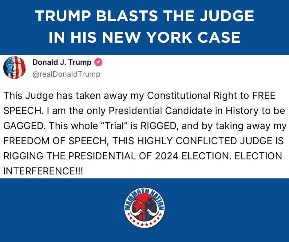 Donald Trump isn't backing down in his New York case...