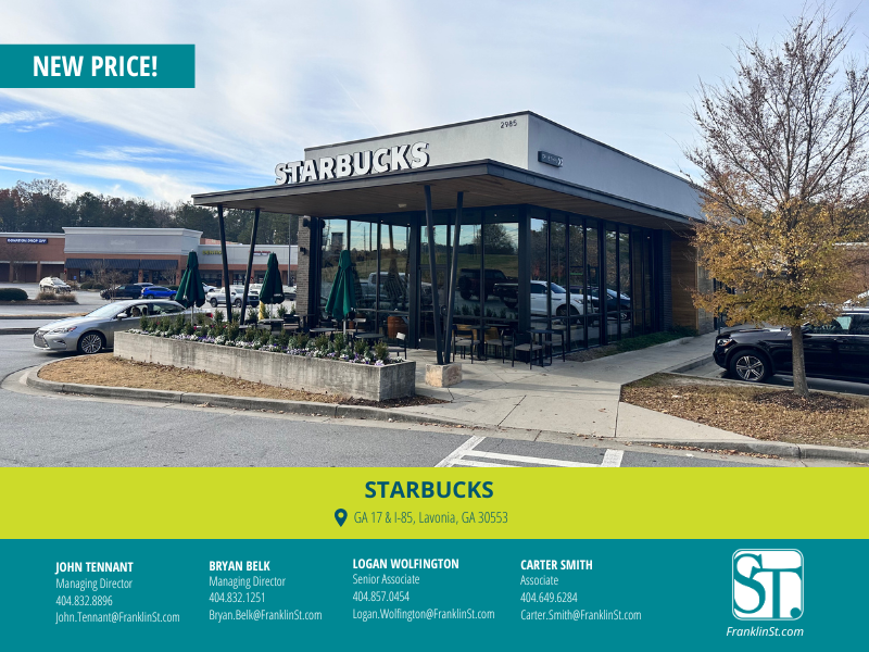 FSAtlRetail's tweet image. NEW PRICE | Starbucks | Interstate Exit Location | Oversized Lot | Limited Competition | North Georgia

conta.cc/4diZMxF