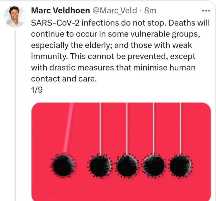 Marc spricht es aus. Die Risikogruppen müssen sterben. Das ist unvermeidbar. Das ist das wahre Gesicht der Durchseuchungsprediger.